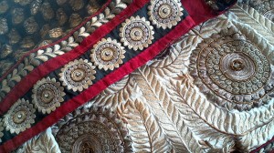 Beautiful designs bedeck the edge of sari's often used in Susan Soderberg's gorgeous Southwestern Remakes