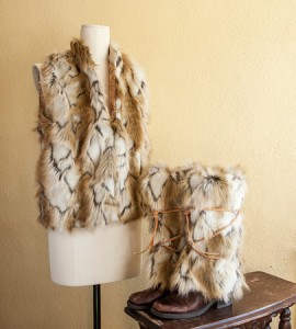 rust & white vest & boots by Crystal Rose Fashions Manufactured by Arrowhawk Industries