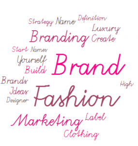Wordcloud: Fashion Brands, Marketing, Label, Designer, Brands Ideas, Luxury, Create, Strategy, Definition, Clothing, Names, Designer